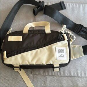 Topo Designs Black and Cream Travel Bag